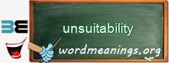 WordMeaning blackboard for unsuitability